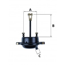 CUÍCA DE FREIO SERVIÇO 7”(24) ROSCA M22X1,5 HASTE CURTA FORQ 1/2” ÔNIBUS VW - 2401402